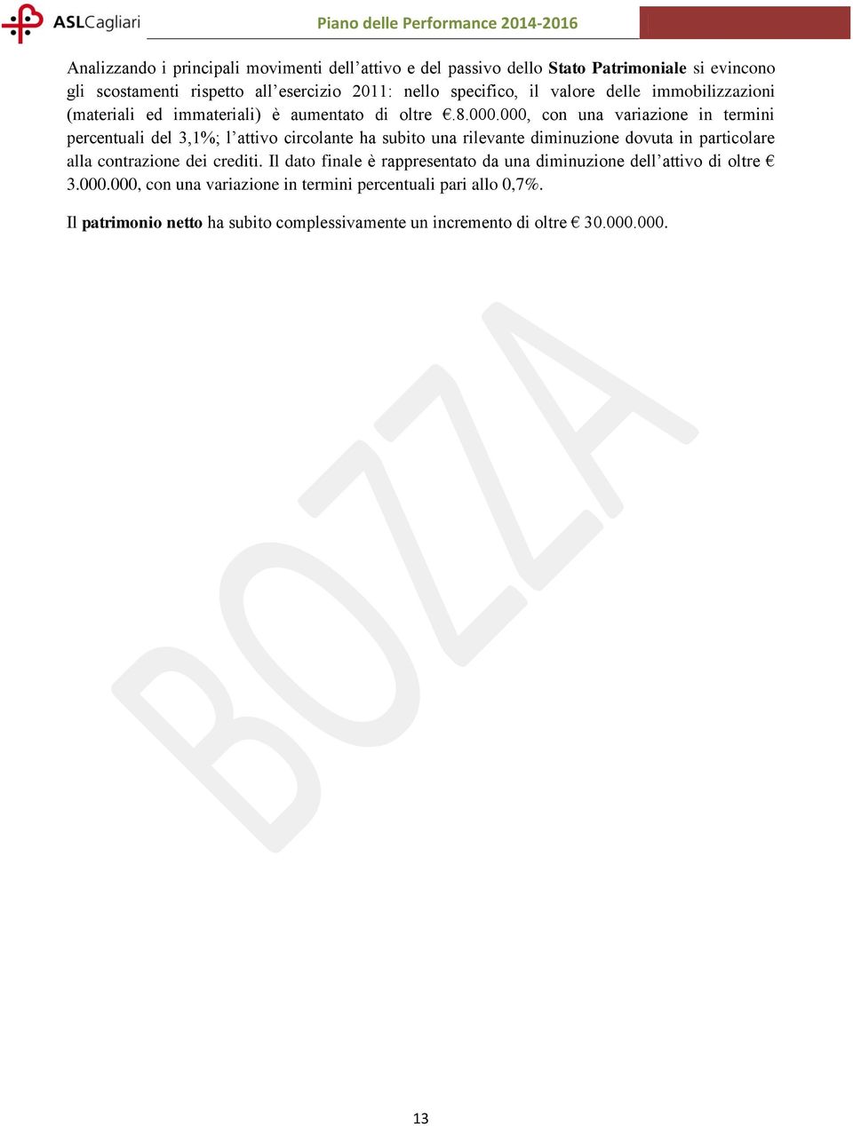 000, con una variazione in termini percentuali del 3,1%; l attivo circolante ha subito una rilevante diminuzione dovuta in particolare alla contrazione dei