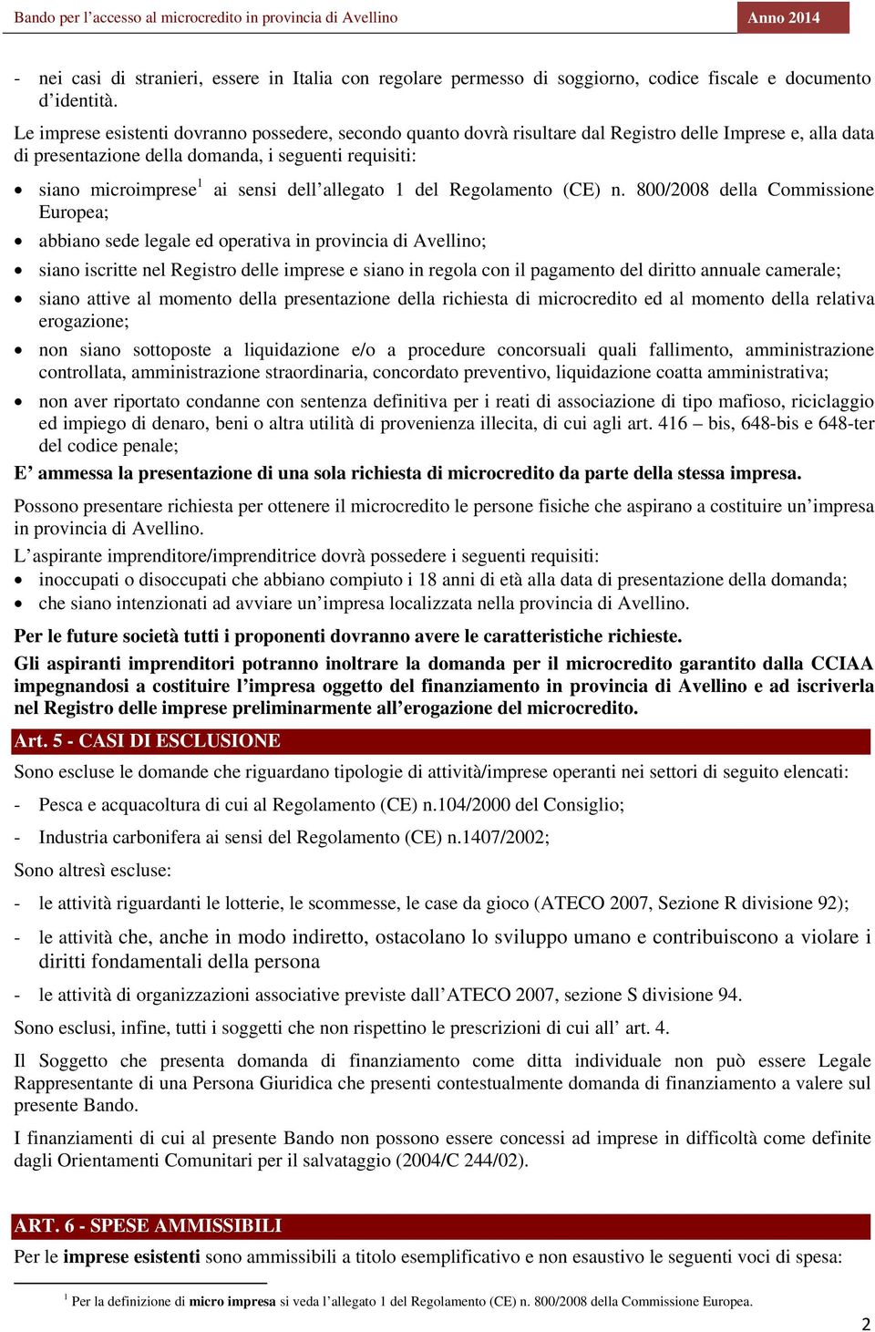 dell allegato 1 del Regolamento (CE) n.