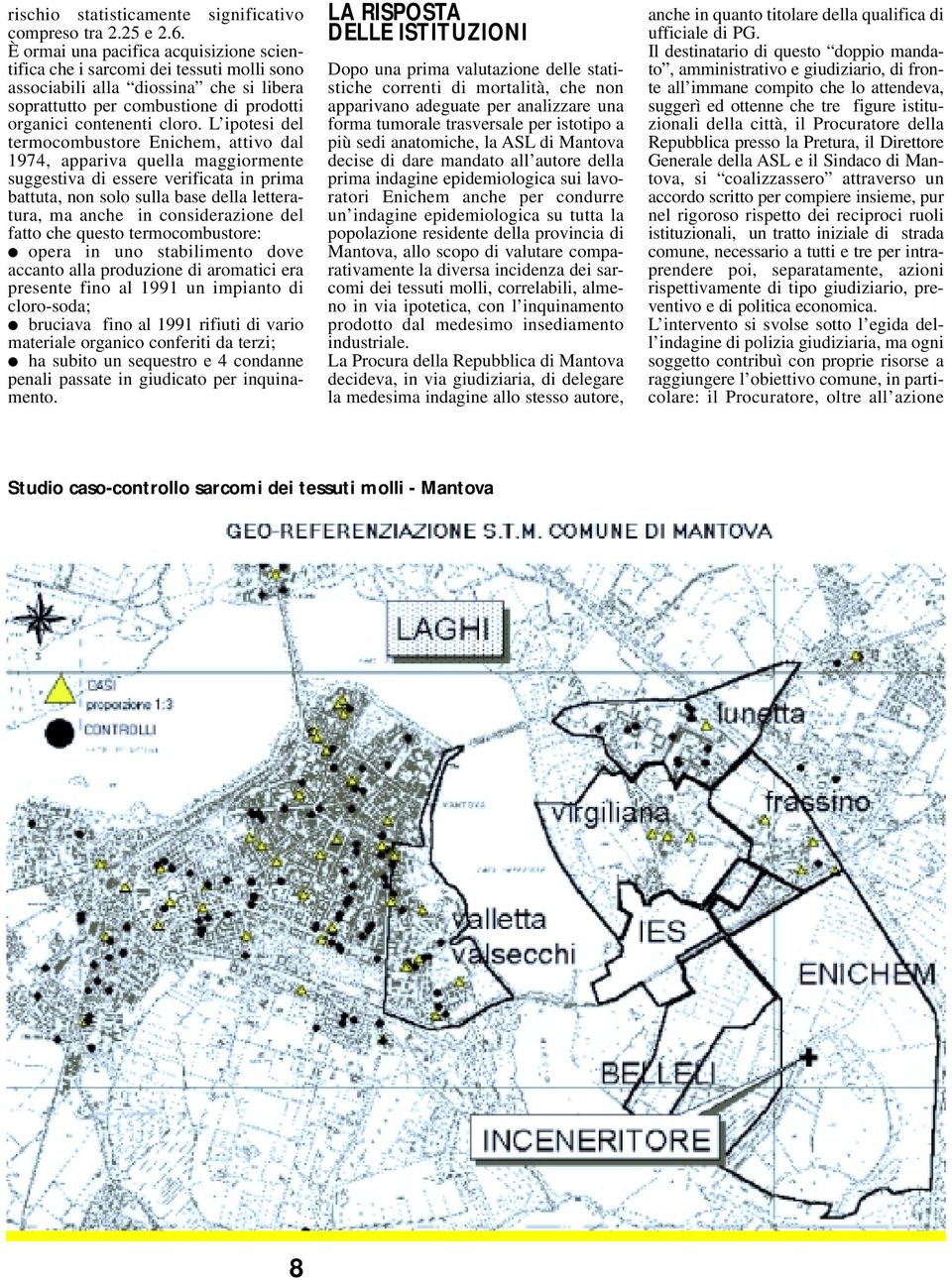 L ipotesi del termocombustore Enichem, attivo dal 1974, appariva quella maggiormente suggestiva di essere verificata in prima battuta, non solo sulla base della letteratura, ma anche in