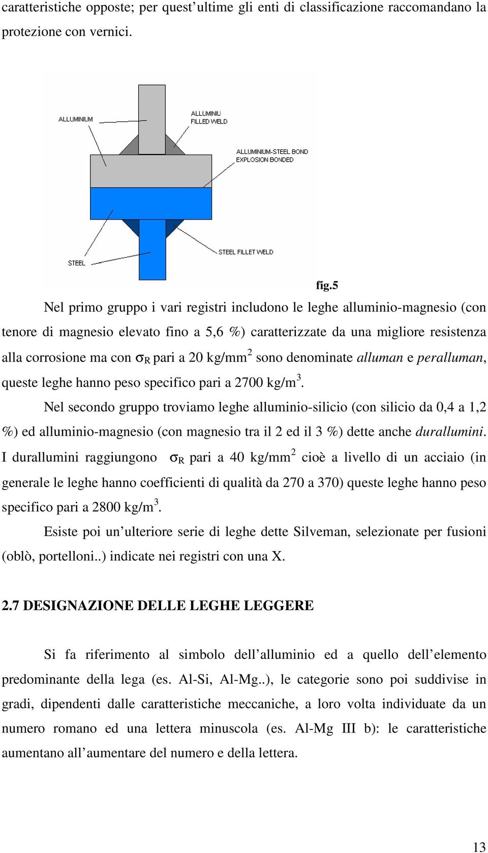 kg/mm sono denominate alluman e peralluman, queste leghe hanno peso specifico pari a 700 kg/m 3.