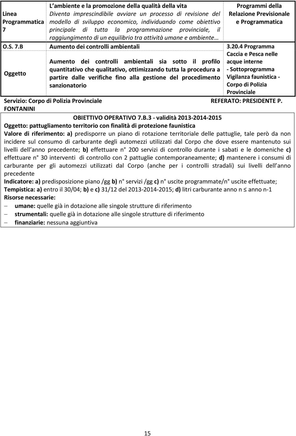 B Aumento dei controlli ambientali 3.20.