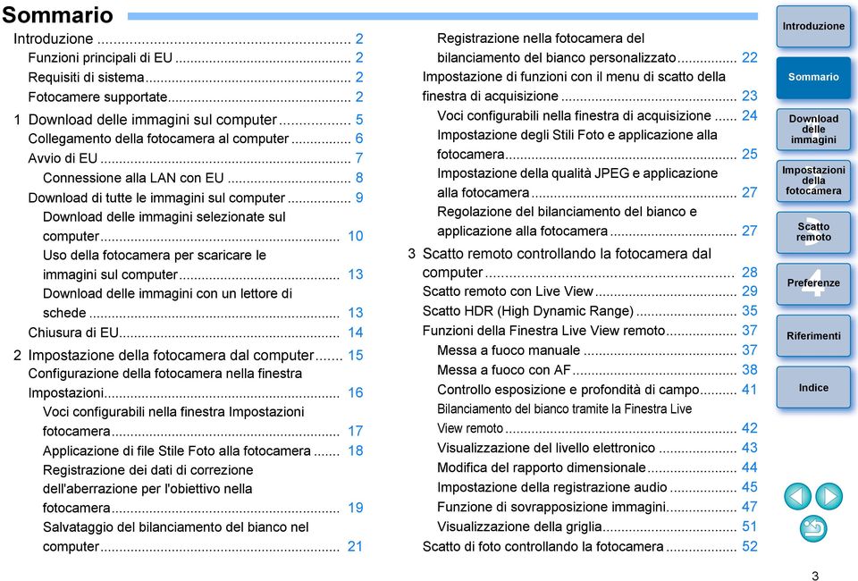 .. 5 Configurazione nella finestra... 6 Voci configurabili nella finestra... 7 Applicazione di file Stile Foto alla... 8 Registrazione dei dati di correzione dell'aberrazione per l'obiettivo nella.