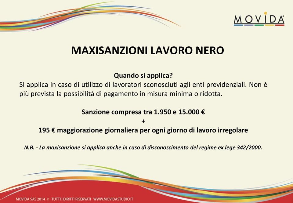 Non è più prevista la possibilità di pagamento in misura minima o ridotta. Sanzione compresa tra 1.