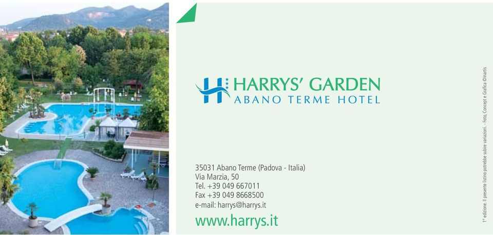 harrys@harrys.it www.harrys.it 1 edizione.