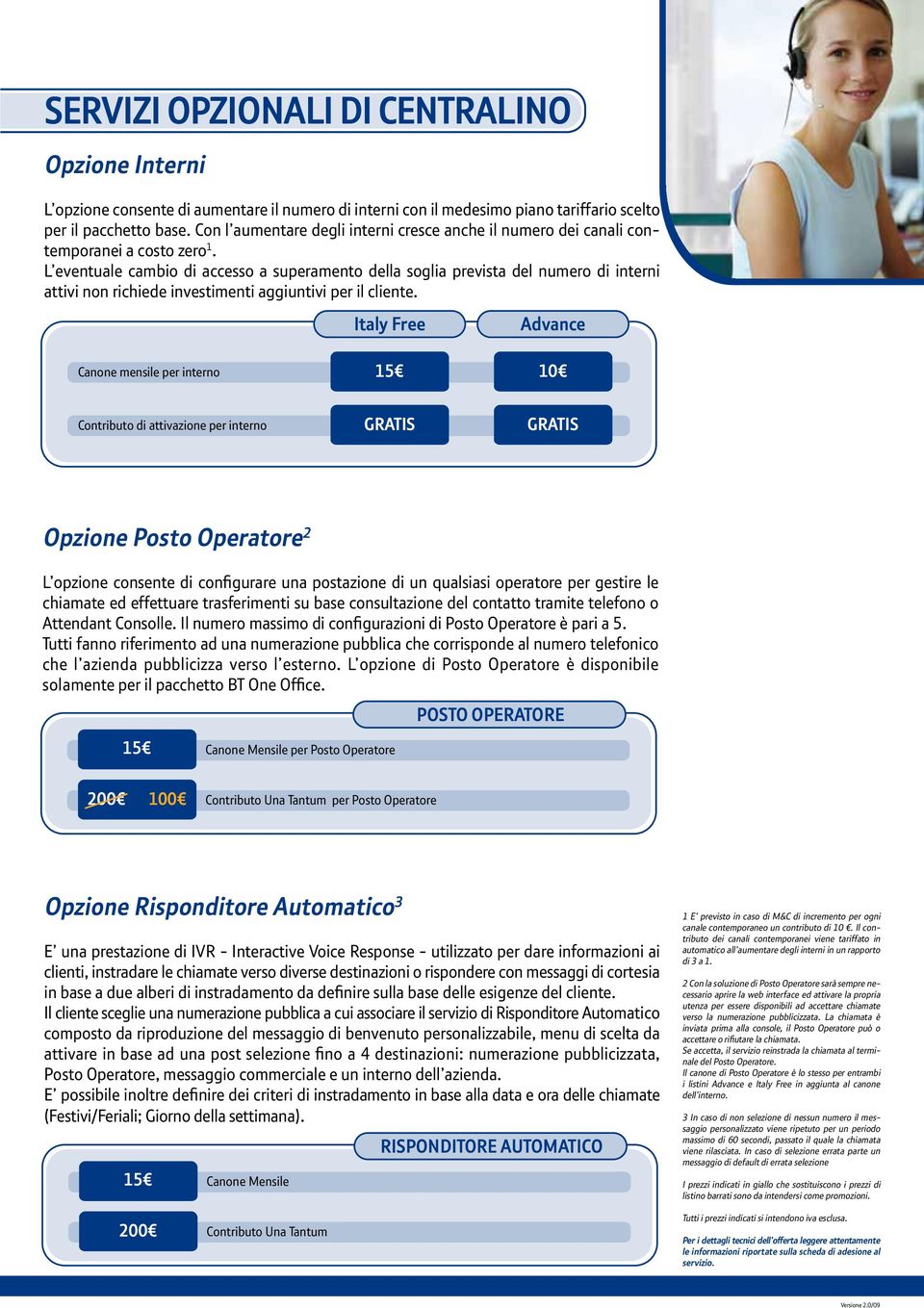 L eventuale cambio di accesso a superamento della soglia prevista del numero di interni attivi non richiede investimenti aggiuntivi per il cliente.