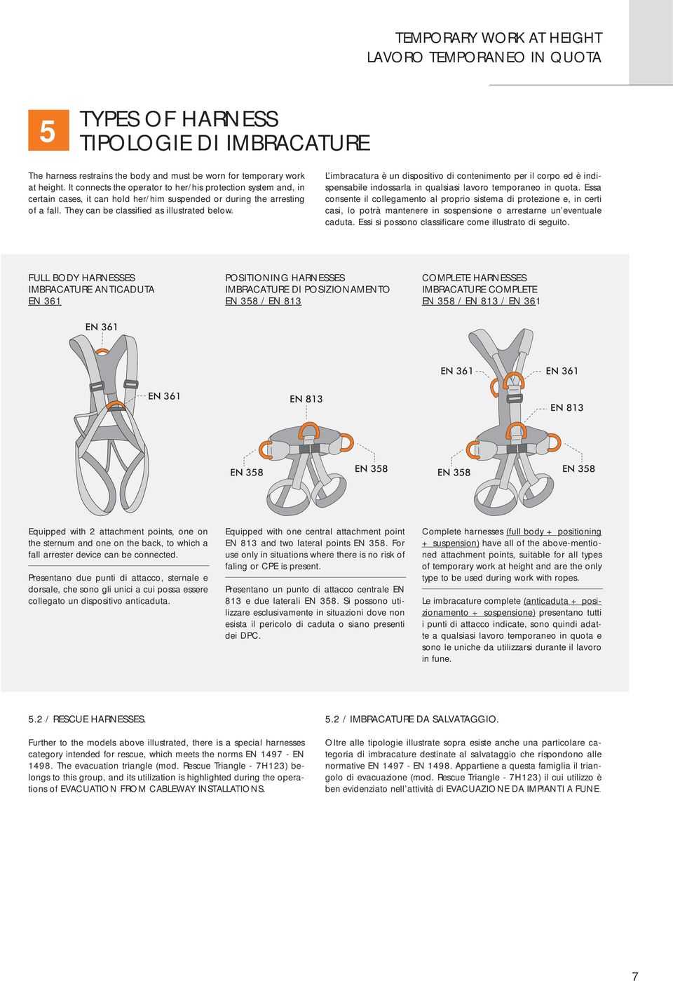 L imbracatura è un dispositivo di contenimento per il corpo ed è indispensabile indossarla in qualsiasi lavoro temporaneo in quota.