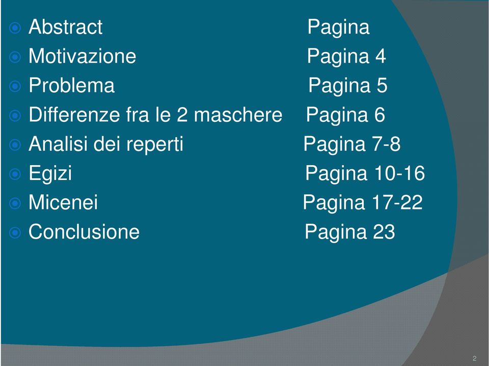 Analisi dei reperti Pagina 7-8 Egizi Pagina