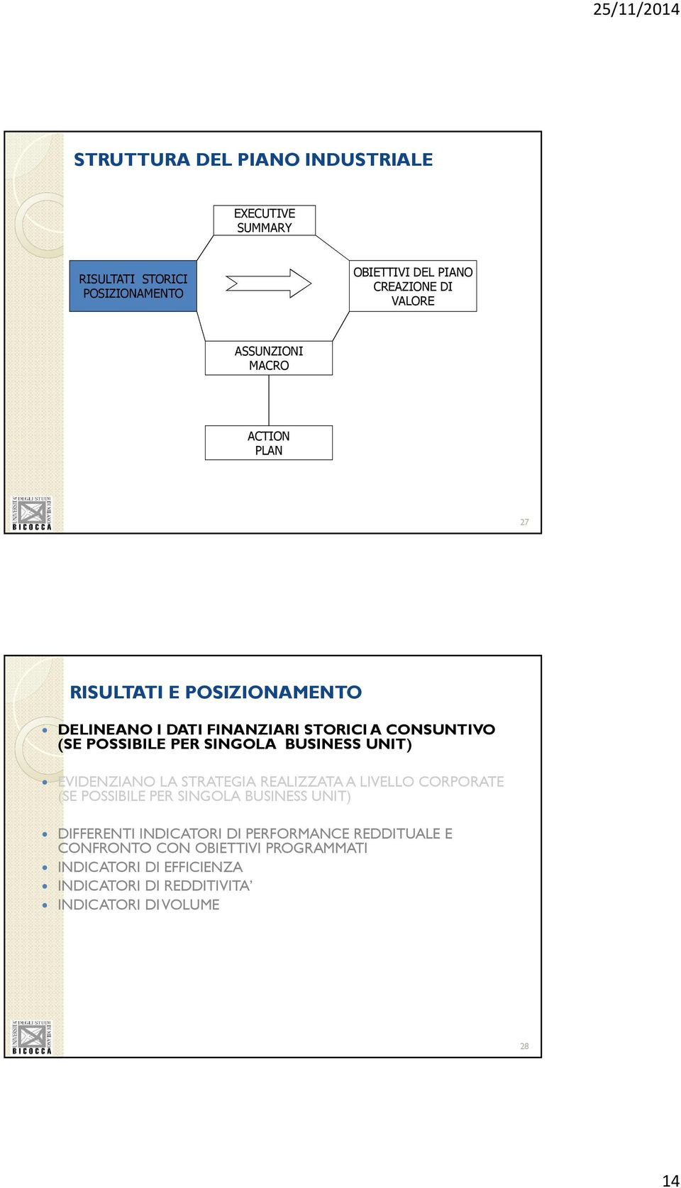 SINGOLA BUSINESS UNIT) EVIDENZIANO LA STRATEGIA REALIZZATA A LIVELLO CORPORATE (SE POSSIBILE PER SINGOLA BUSINESS UNIT) DIFFERENTI