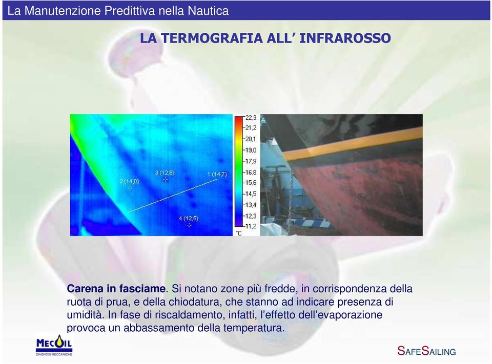 della chiodatura, che stanno ad indicare presenza di umidità.