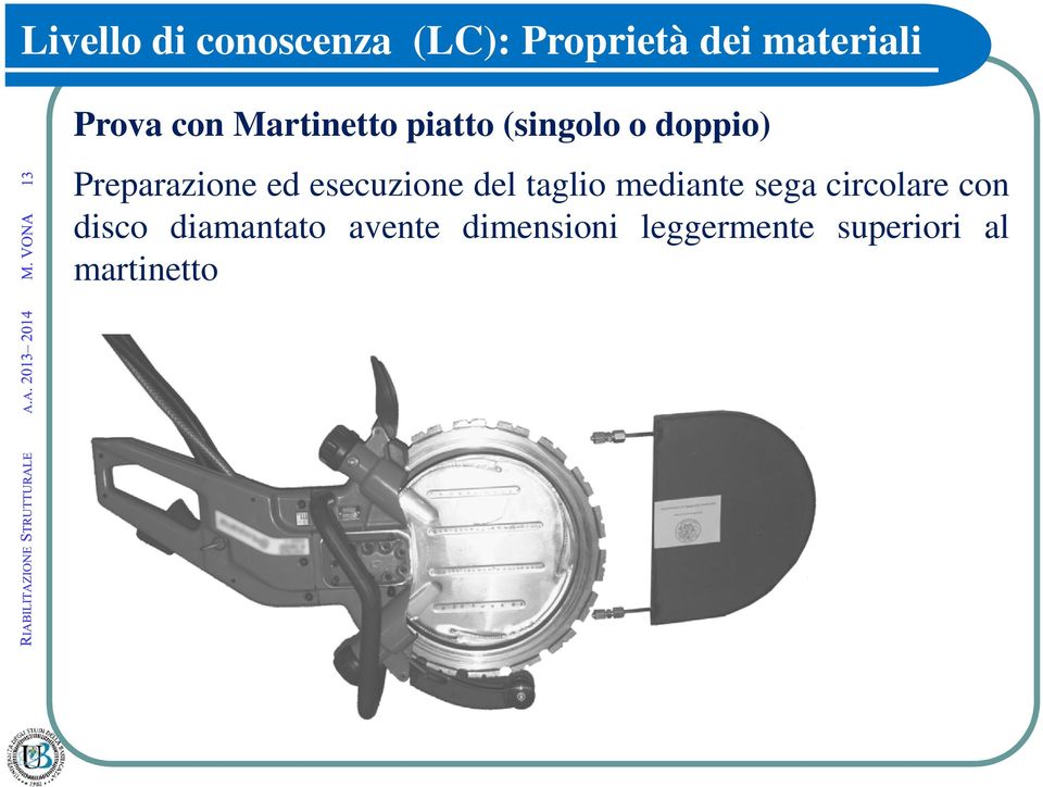 mediante sega circolare con disco diamantato