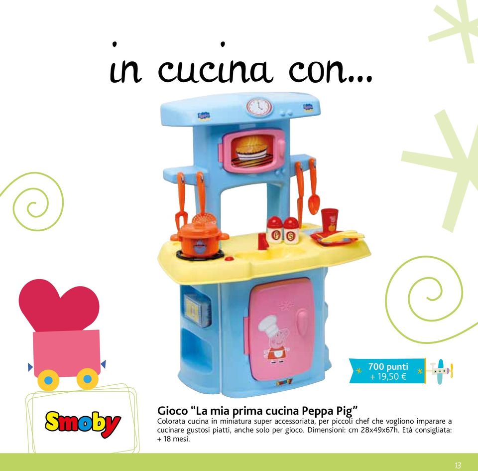 cucina in miniatura super accessoriata, per piccoli chef che