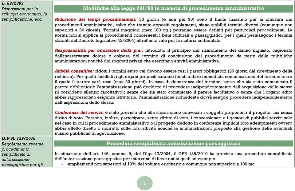 amministrativi, salvo che tramite appositi regolamenti, siano stabiliti termini diversi (comunque non superiori a 90 giorni). Termini maggiori (max 180 gg.