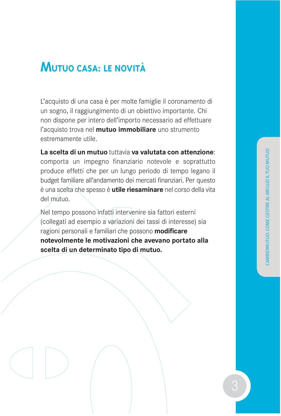 La scelta di un mutuo tuttavia va valutata con attenzione: comporta un impegno finanziario notevole e soprattutto produce effetti che per un lungo periodo di tempo legano il budget familiare all