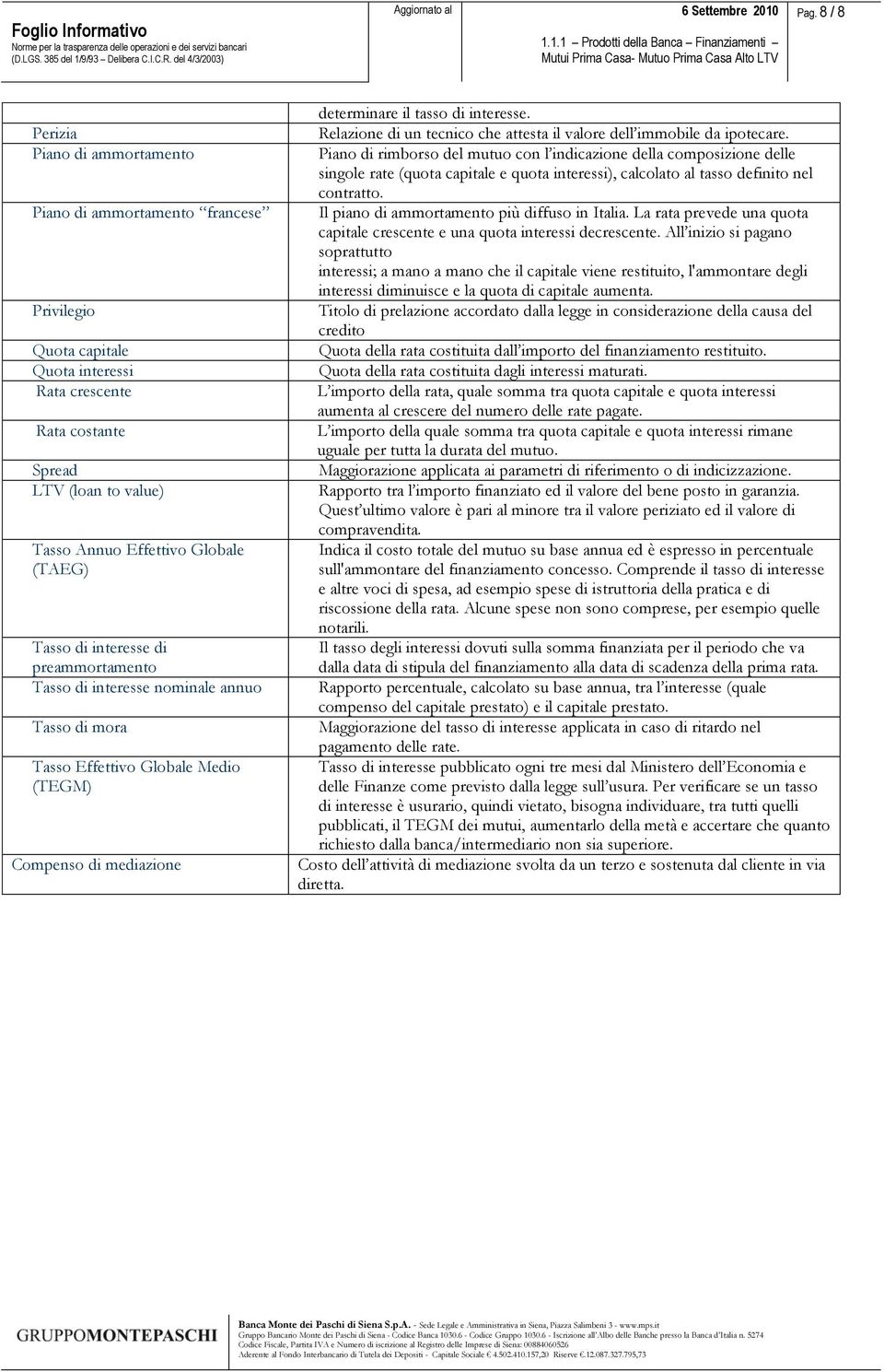 Relazione di un tecnico che attesta il valore dell immobile da ipotecare.