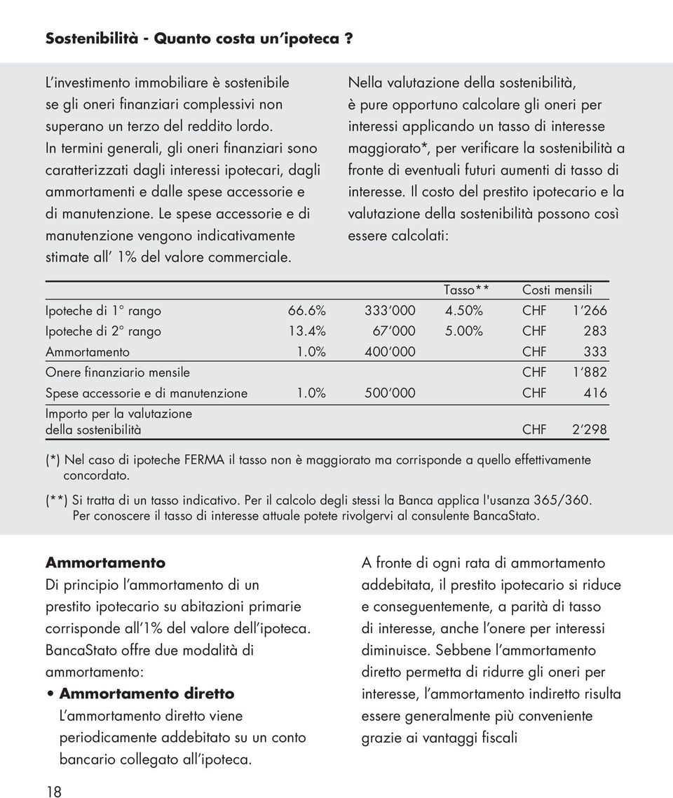 Le spese accessorie e di manutenzione vengono indicativamente stimate all 1% del valore commerciale.