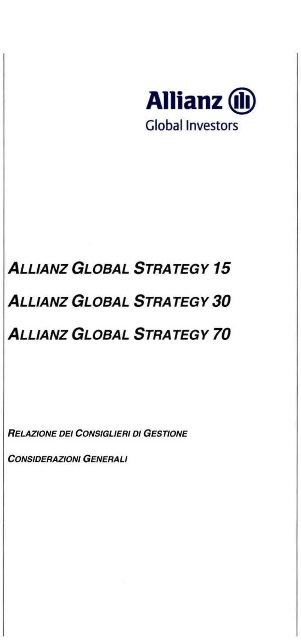 ALLIANZ GLOBAL STRATEGY 70 RELAZIONE DEi