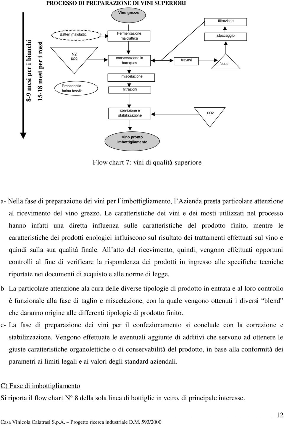 preparazione dei vini per l imbottigliamento, l Azienda presta particolare attenzione al ricevimento del vino grezzo.