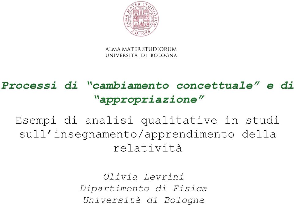 studi sull insegnamento/apprendimento della