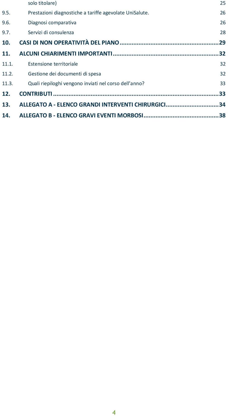 2. Gestione dei documenti di spesa 32 11.3. Quali riepiloghi vengono inviati nel corso dell anno? 33 12. CONTRIBUTI... 33 13.