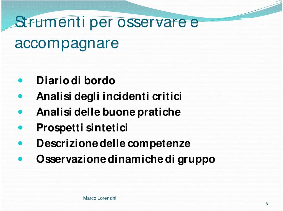 delle buone pratiche Prospetti sintetici