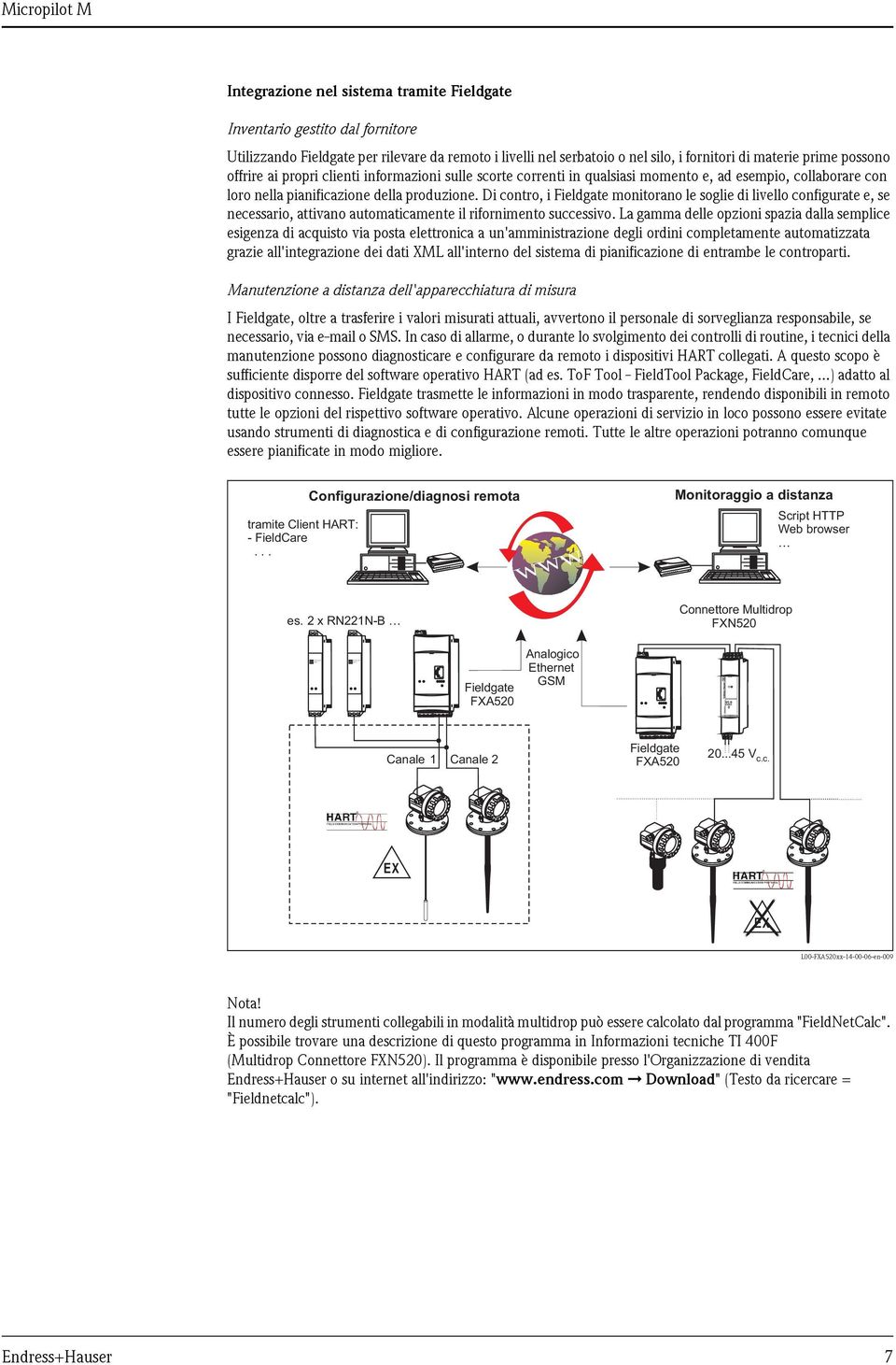 Di contro, i Fieldgate monitorano le soglie di livello configurate e, se necessario, attivano automaticamente il rifornimento successivo.