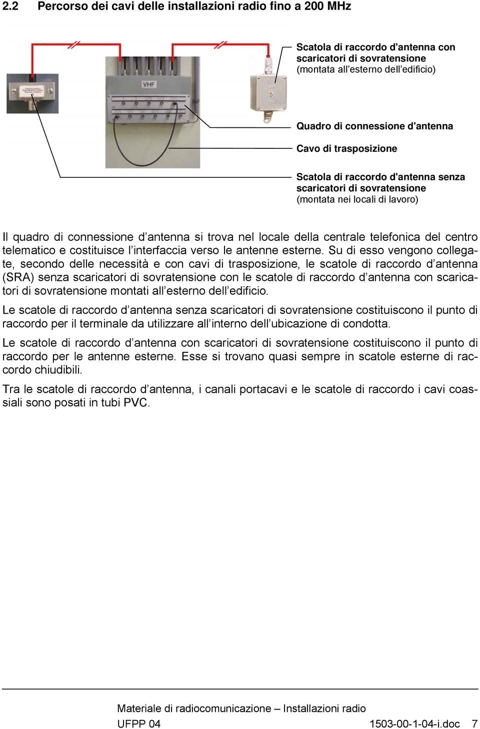 centro telematico e costituisce l interfaccia verso le antenne esterne.