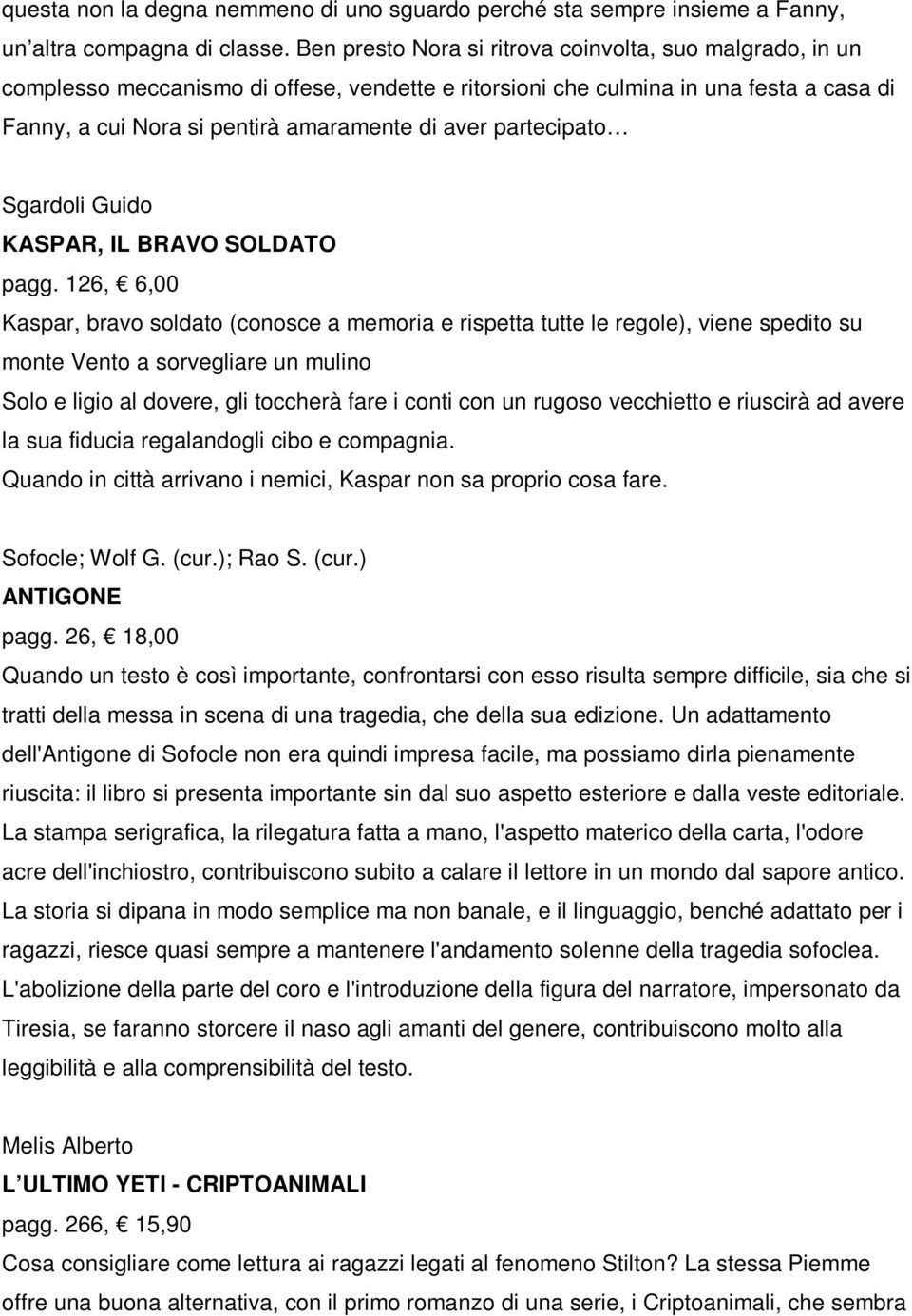 partecipato Sgardoli Guido KASPAR, IL BRAVO SOLDATO pagg.