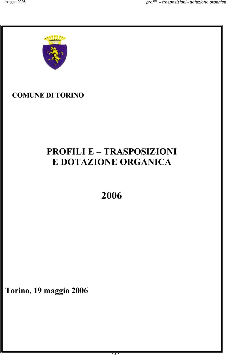 E DOTAZIONE ORGANICA