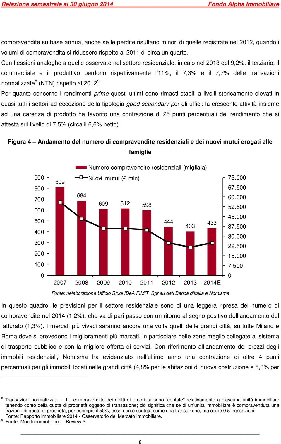 transazioni normalizzate 8 (NTN) rispetto al 2012 9.