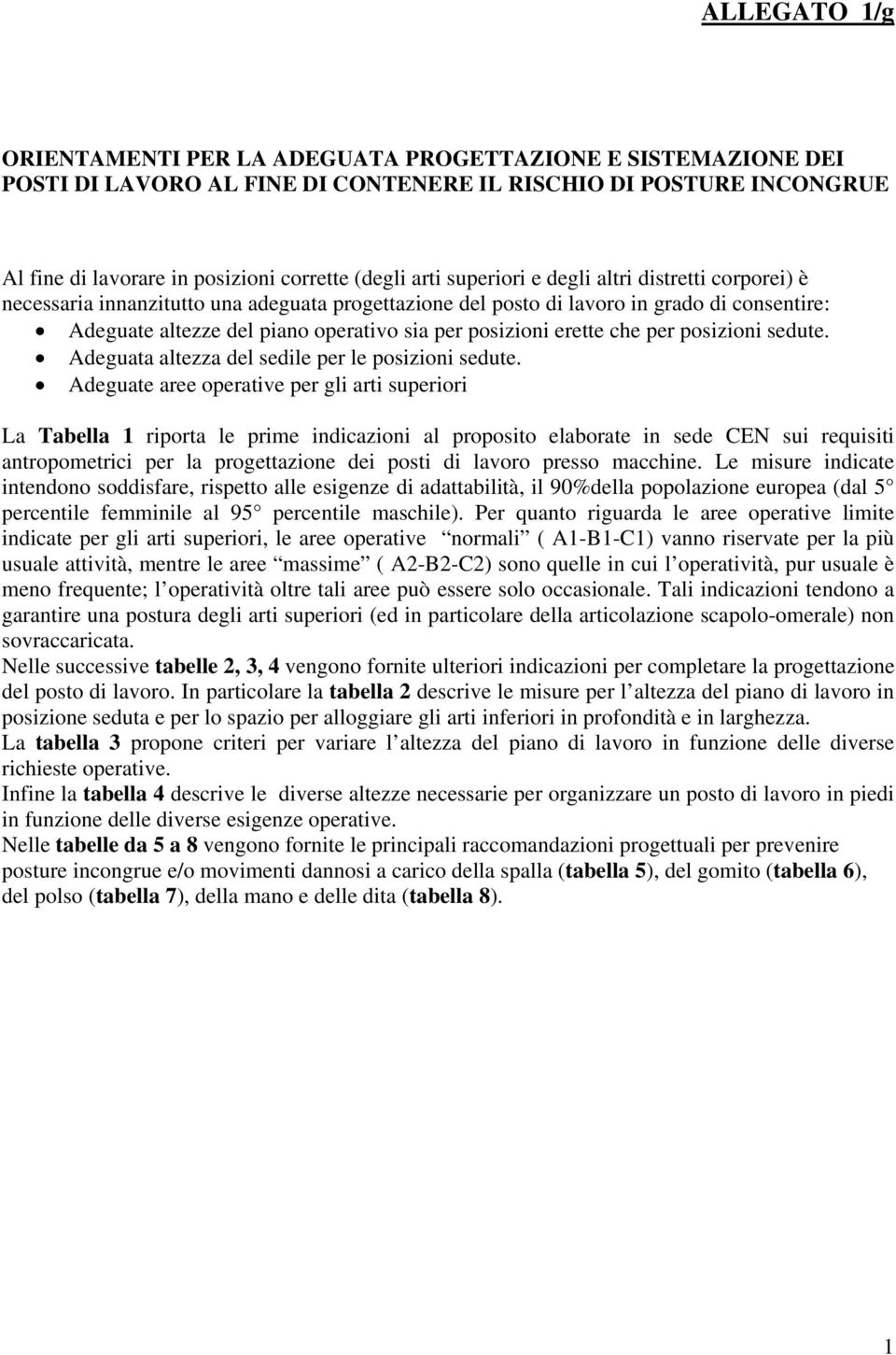 erette che per posizioni sedute. Adeguata altezza del sedile per le posizioni sedute.