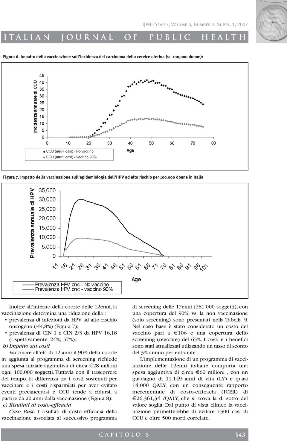 prevalenza di CIN 1 e CIN 2/3 da HPV 16,18 (rispettivamente -24%; -57%).