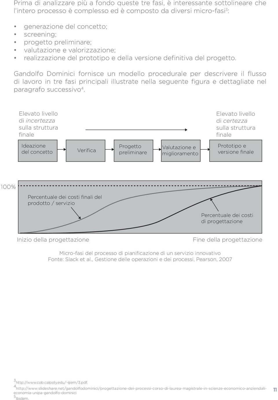 Gandolfo Dominici fornisce un modello procedurale per descrivere il flusso di lavoro in tre fasi principali illustrate nella seguente figura e dettagliate nel paragrafo successivo 4.