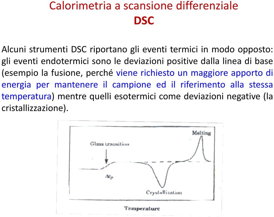 fusione, perché viene richiesto un maggiore apporto di energia per mantenere il campione ed il