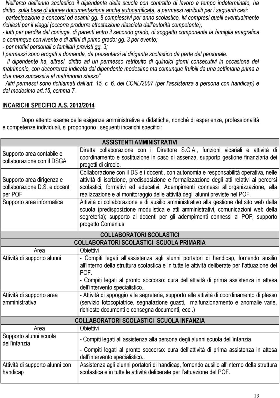 8 complessivi per anno scolastico, ivi compresi quelli eventualmente richiesti per il viaggi (occorre produrre attestazione rilasciata dall autorità competente); - lutti per perdita del coniuge, di