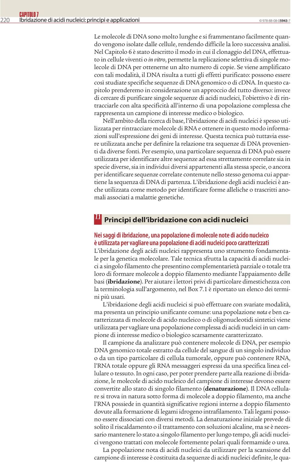 Nel apitolo 6 è stato descritto il modo in cui il clonaggio del DN, effettuato in cellule viventi o in vitro, permette la replicazione selettiva di singole molecole di DN per ottenerne un alto numero