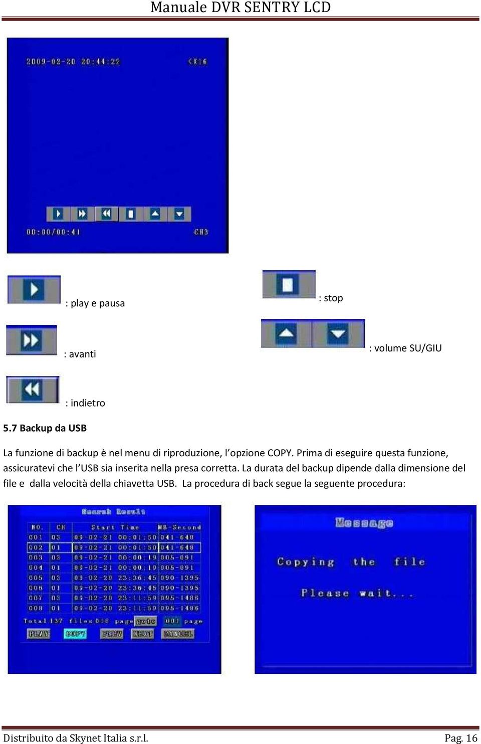 Prima di eseguire questa funzione, assicuratevi che l USB sia inserita nella presa corretta.