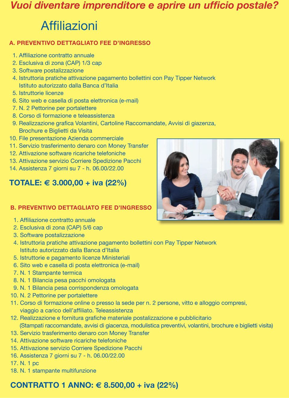 File presentazione Azienda commerciale 11. Servizio trasferimento denaro con Money Transfer 12. Attivazione software ricariche telefoniche 13. Attivazione servizio Corriere Spedizione Pacchi 14.