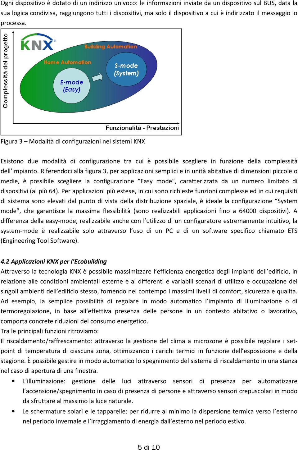 Figura 3 Modalità di configurazioni nei sistemi KNX Esistono due modalità di configurazione tra cui è possibile scegliere in funzione della complessità dell impianto.