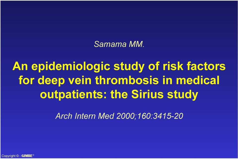 factors for deep vein thrombosis in
