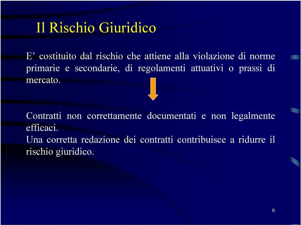 mercato. Contratti non correttamente documentati e non legalmente efficaci.