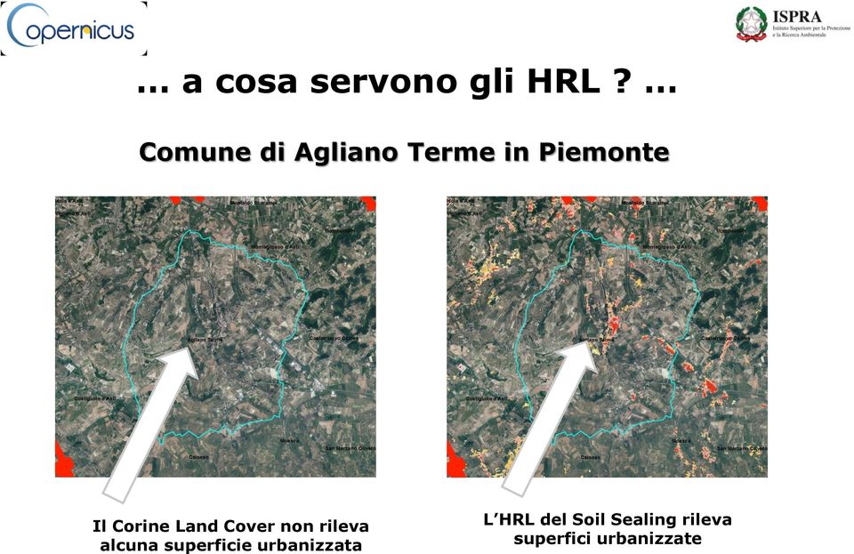 Corine Land Cover non rileva alcuna