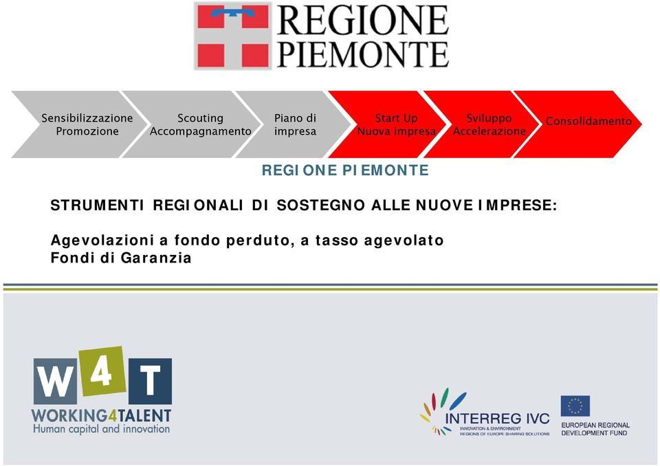 Consolidamento REGIONE PIEMONTE STRUMENTI REGIONALI DI SOSTEGNO