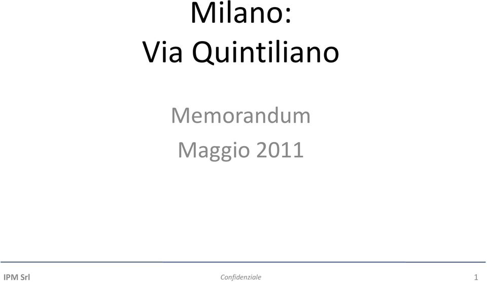 Memorandum Maggio