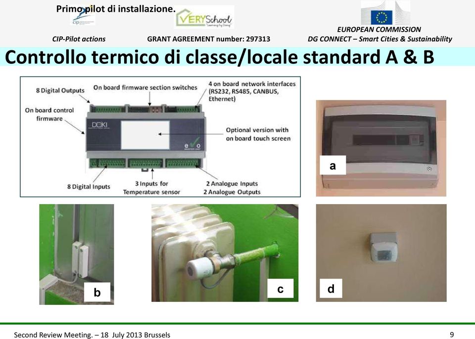 & B a. Classroom Control Unit with EVO DOKI for single room b.