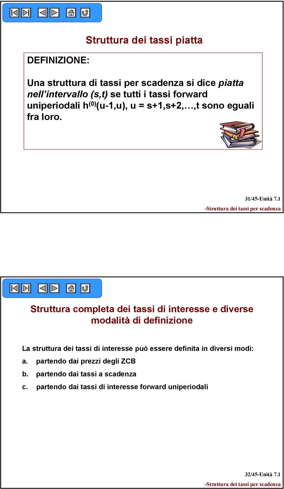 Sruura complea dei assi di ineresse e diverse modalià di definizione La sruura dei assi di ineresse può essere