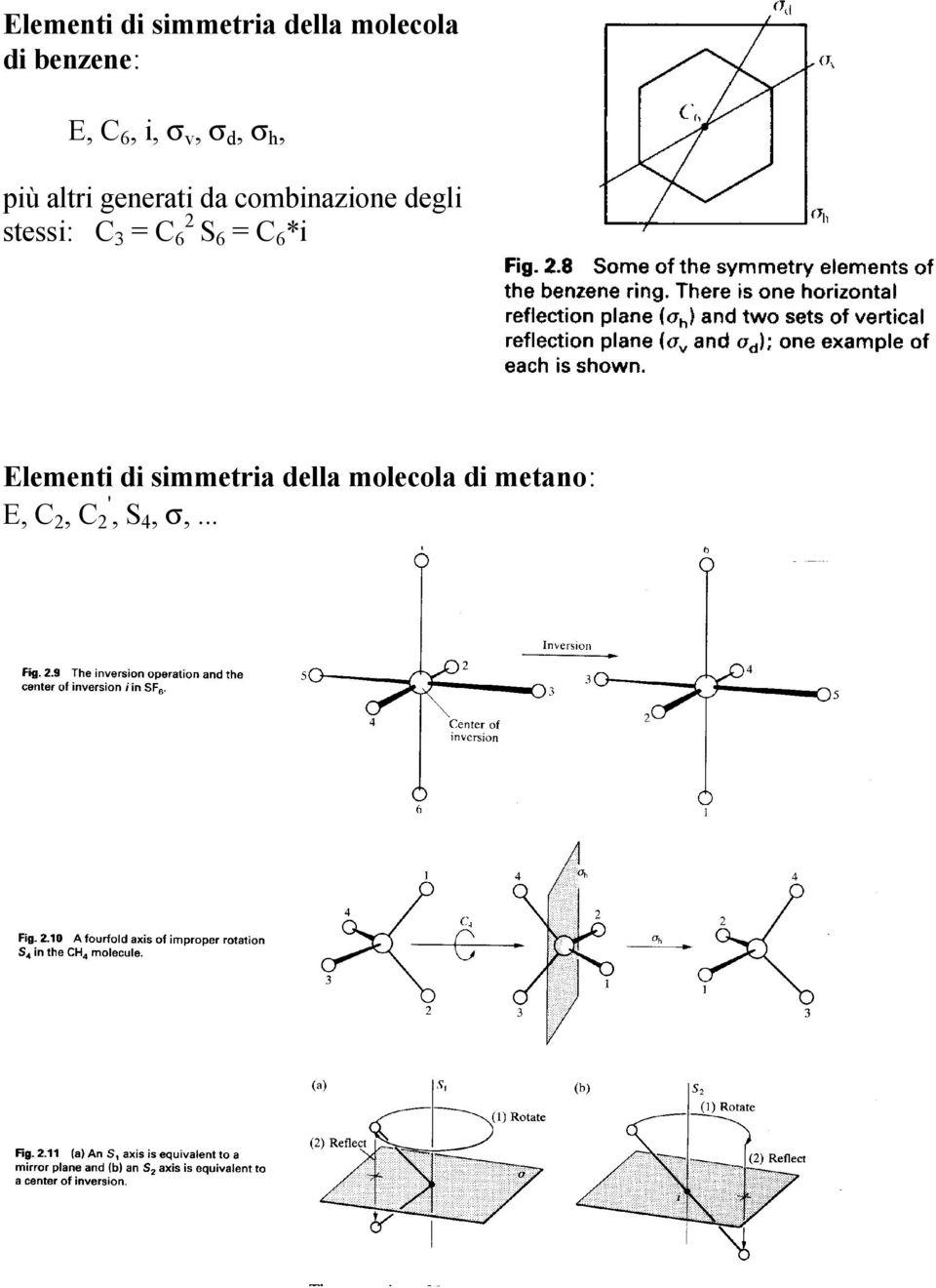 degli stessi: C 3 = C 6 2 S 6 = C 6 *i Elementi di