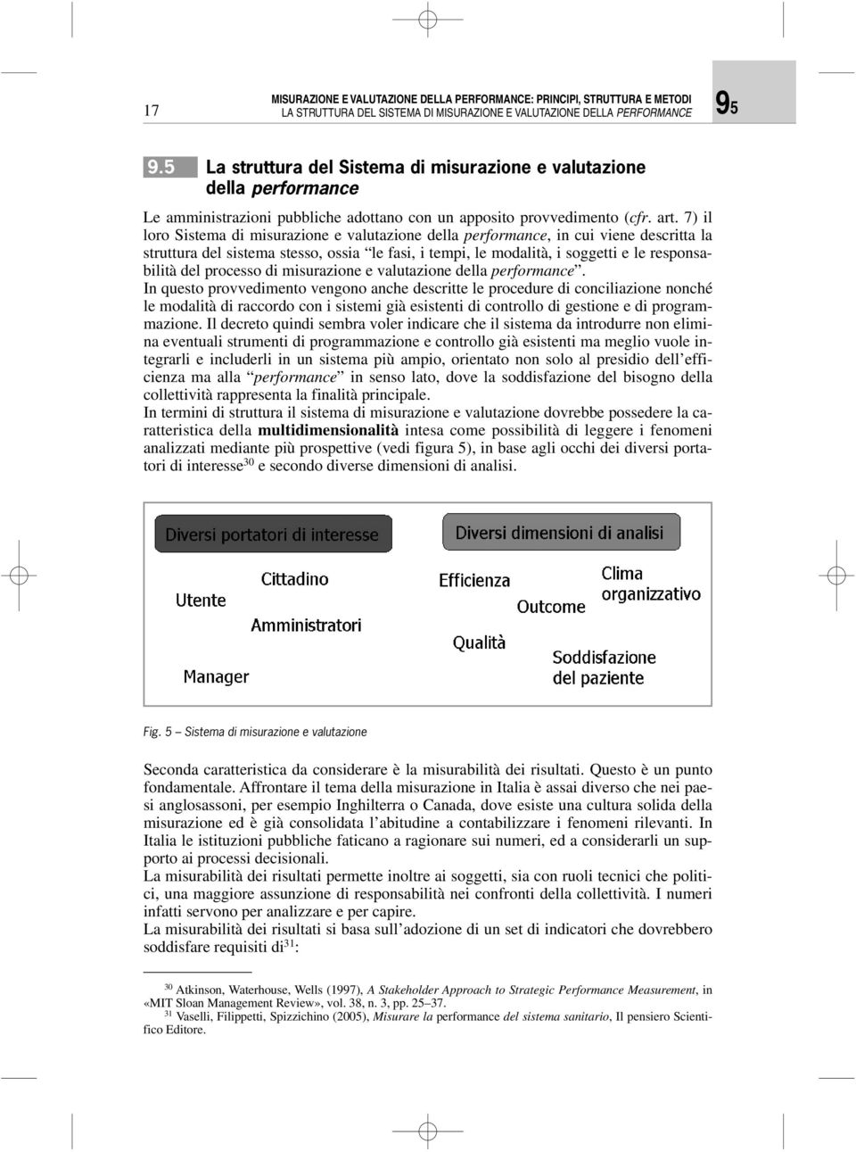 7) il loro Sistema di misurazione e valutazione della performance, in cui viene descritta la struttura del sistema stesso, ossia le fasi, i tempi, le modalità, i soggetti e le responsabilità del