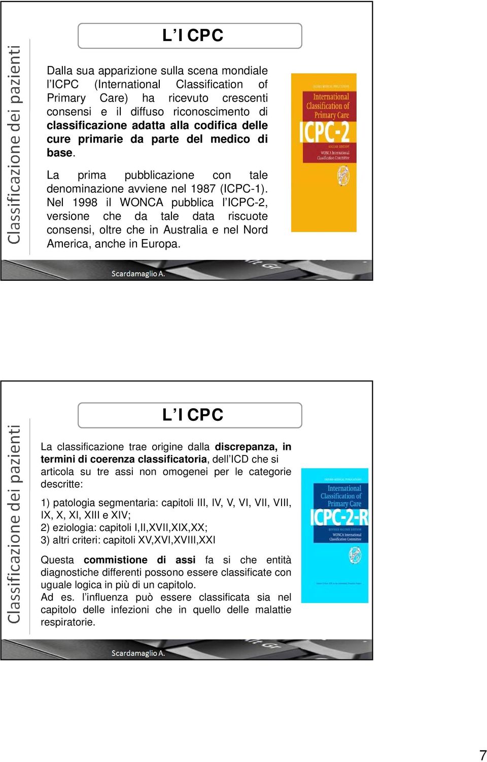 Nel 1998 il WONCA pubblica l ICPC-2, versione che da tale data riscuote consensi, oltre che in Australia e nel Nord America, anche in Europa.
