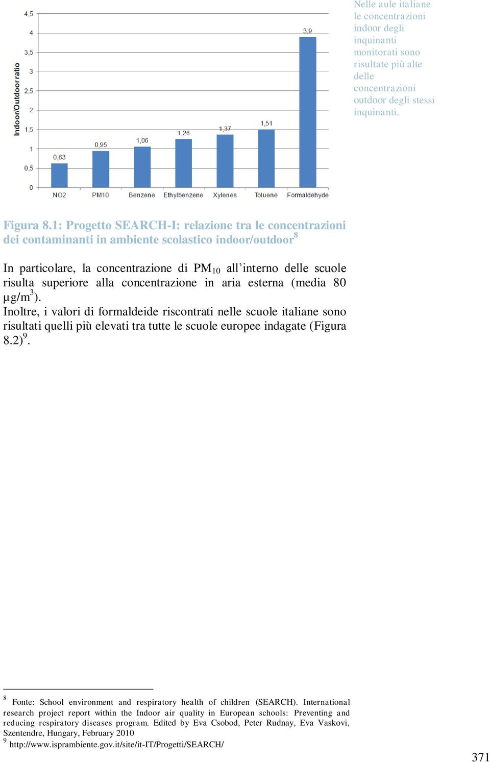 alla concentrazione in aria esterna (media 80 µg/m 3 ).