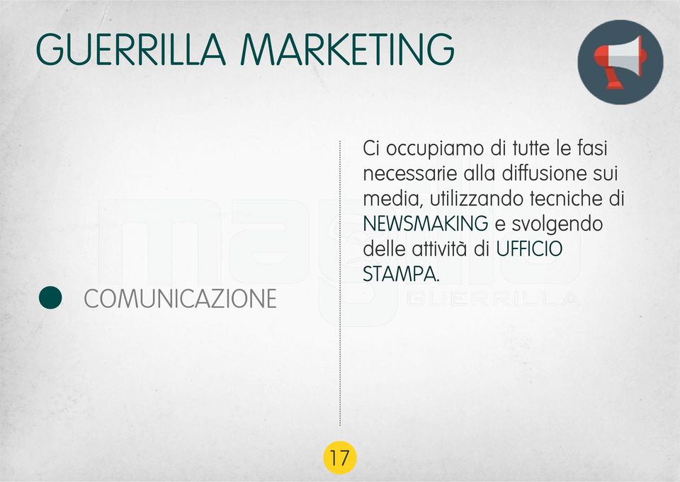 utilizzando tecniche di NEWSMAKING e svolgendo